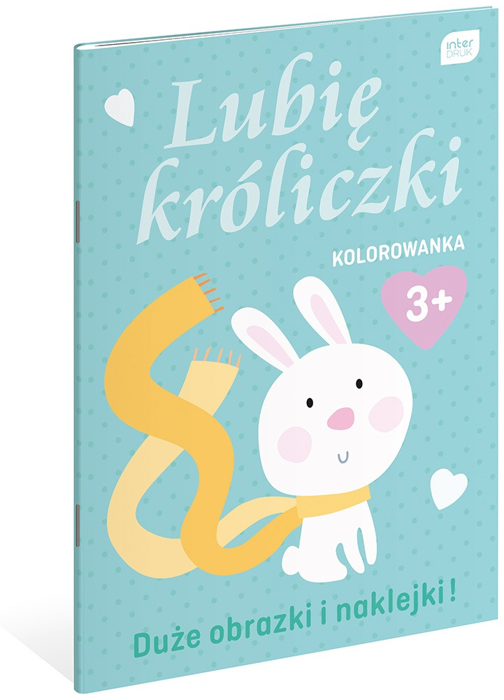 Kolorowanka A4 16k. z naklejkami LUBIĘ  Interdruk
